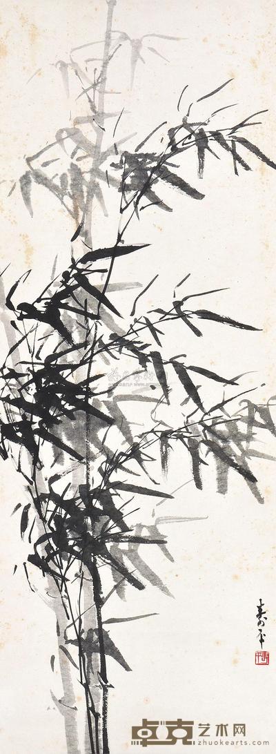 董寿平 墨竹 立轴 118×43cm