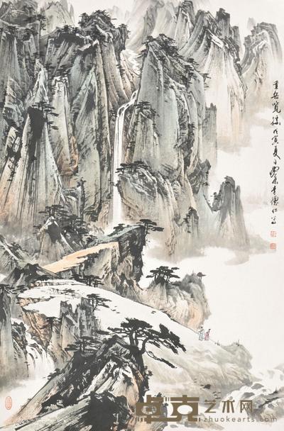 李德仁 山水 立轴 78×52cm