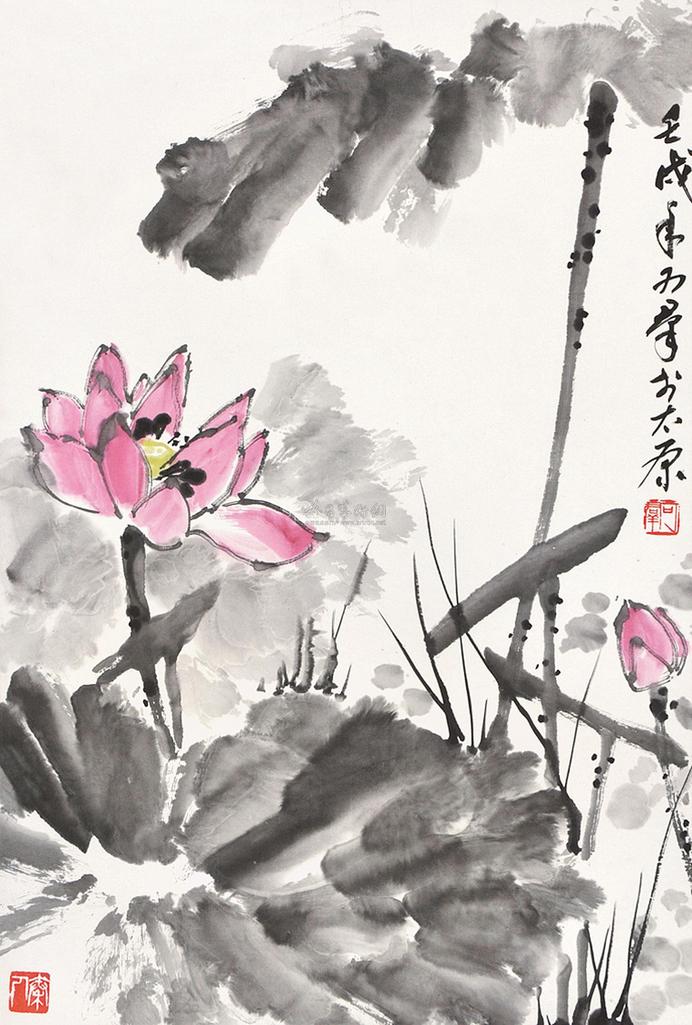 焦可群 荷塘 立轴