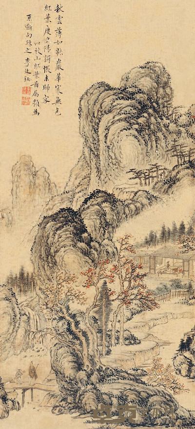 李廷钰 山水 立轴 46×21cm