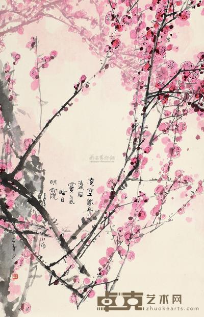 李山 梅花 立轴 69×44.5cm