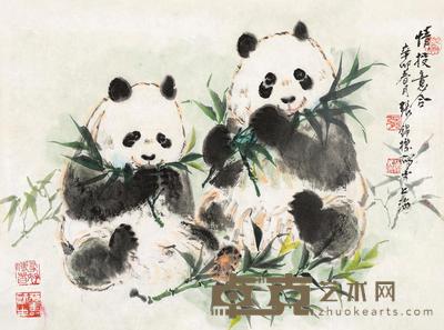 张锦标 情投意合 （二件） 镜心 45×33cm