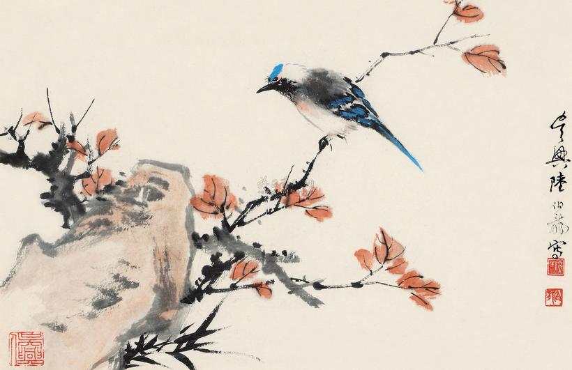 陆伯龙 花鸟 镜片连框