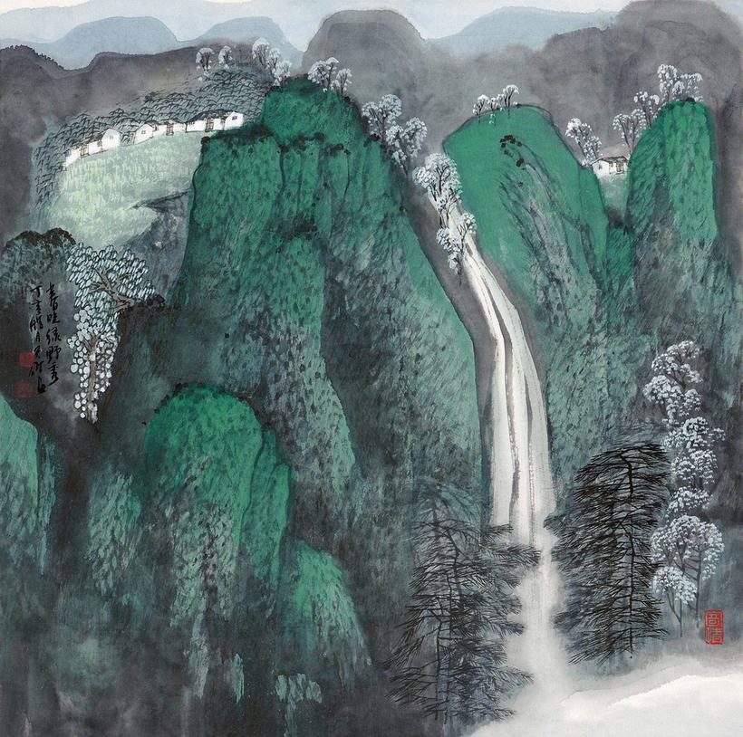 蔡天雄 山水 镜片