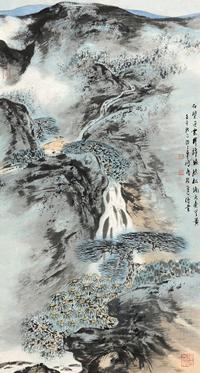 车鹏飞 山水 镜片