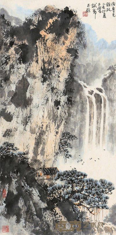 宋玉麟 山水 立轴 68×33cm