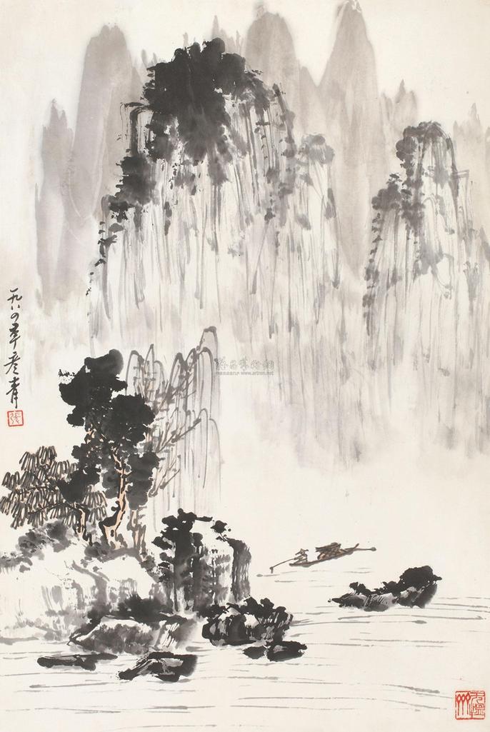 张彦青 1984年作 山水 立轴