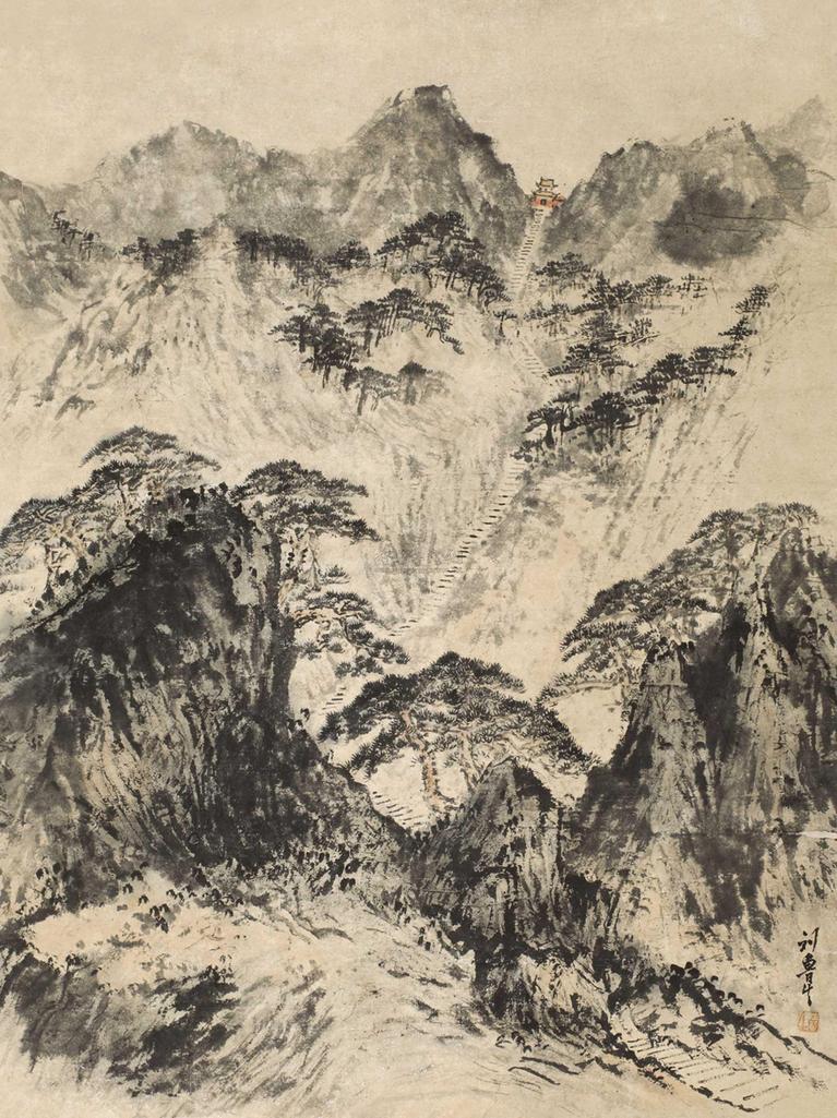 刘鲁生 山水 立轴