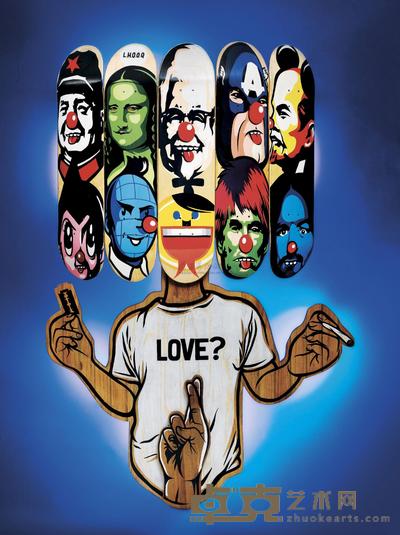 INDIEGUERILLAS I GOT TEN CELEBRITY'S HEADS BUT HEFNER AIN'T ONE 157×104.5×10.5cm