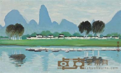 涂克 1985年作 小村 26×42cm