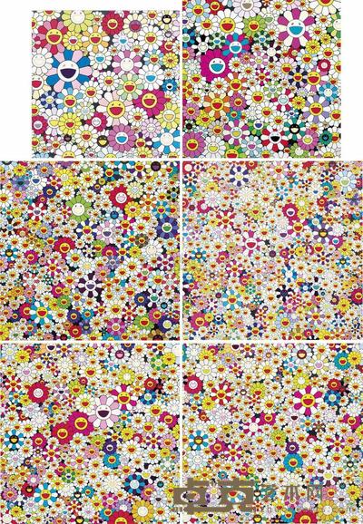 TAKASHI MURAKAMI OPEN YOUR HANDS WIDE， EMBRACE HAPPINESS! （AND FIVE OTHER WORKS） 50×50cm；19×1960×60cm；23×2368×68cm