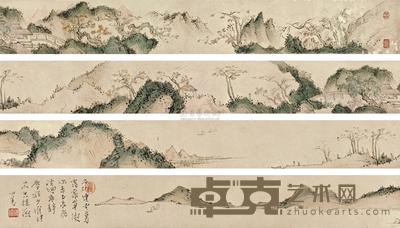 溥儒 AUTUMN COUNTRYSIDE handscroll 4.5×135cm