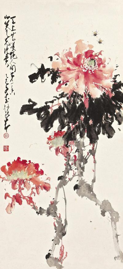 赵少昂 SPRING BLOSSOMS hanging scroll