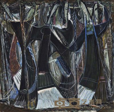 林风眠 DANCERS framed 67×68.8cm