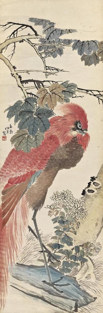 任薰 PHOENIX hanging scroll