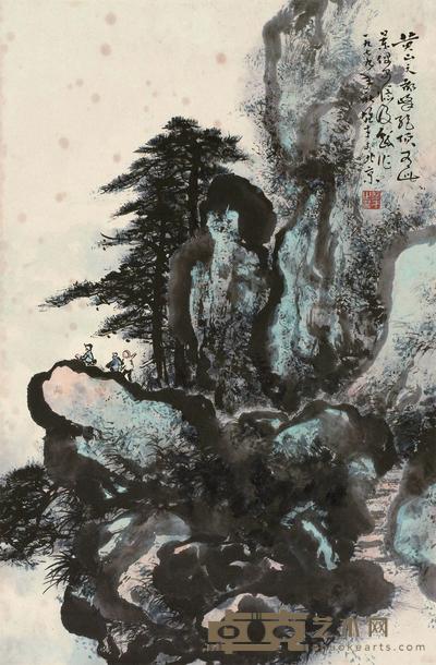 黎雄才 1979年作 天都奇景 镜片 67×44cm