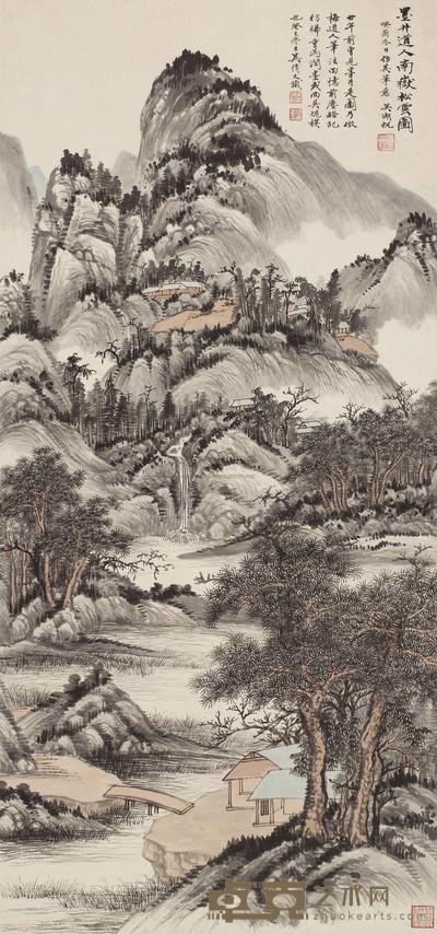 吴湖帆 1933年作 南岳松云 立轴 117×55cm