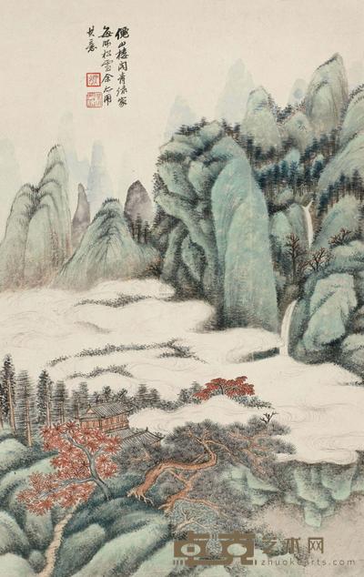 吴湖帆 仙山楼阁 立轴 45×28cm