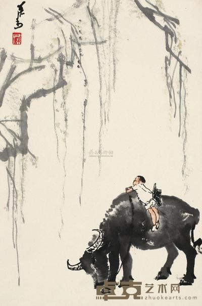 李可染 牧归图 立轴 69×46cm