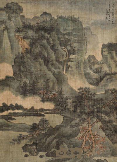 谢稚柳 1951年作 重岩秋陛图 立轴 61×45cm