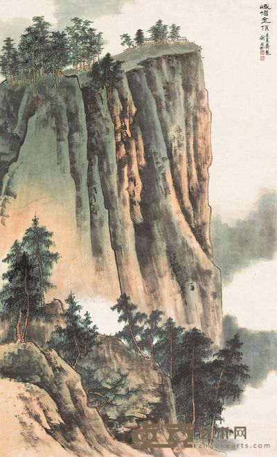 谢稚柳 峨嵋金顶	 镜心 106×64cm