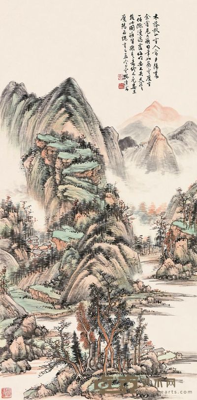 樊浩霖 1941年作 山水 立轴 105×52cm