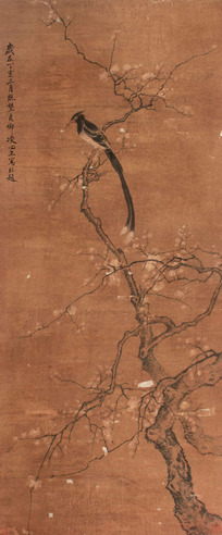 凌必正 花鸟立轴