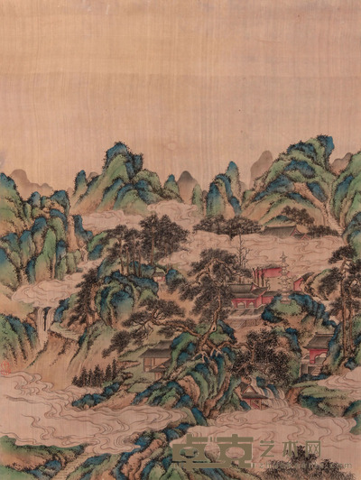 仇英 青山绿色镜片 40×30
