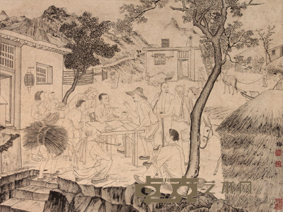陈少梅 人物镜片 38×51