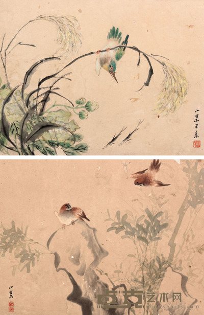 王素 花鸟册页 38×29