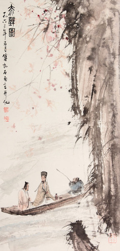 傅抱石 山水立轴