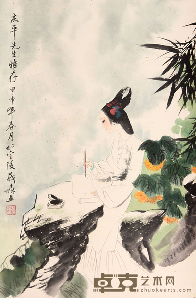 盖茂森 人物立轴 65×43