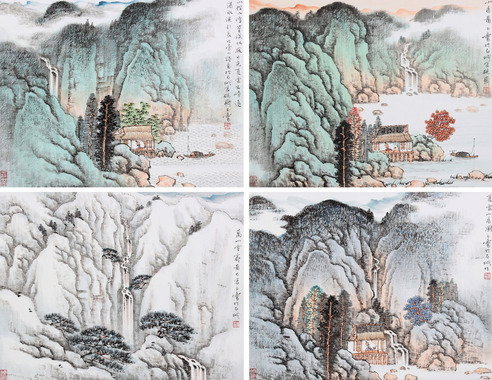 宋玉麟 山水镜片