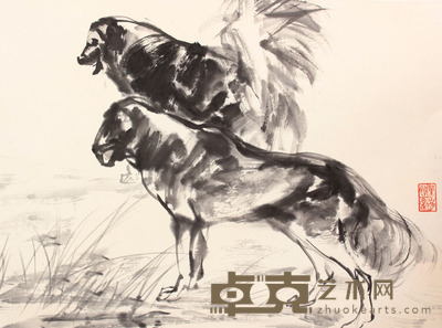 黄胄 狗镜片 52×38