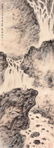 傅抱石 山水立轴