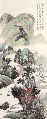 吕万 山水立轴