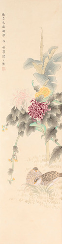 陈之佛 花卉立轴