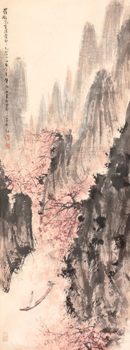 傅抱石 山水立轴