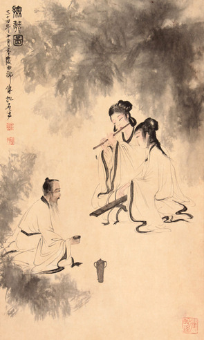 傅抱石 人物立轴