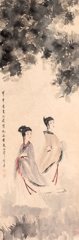 傅抱石 人物立轴