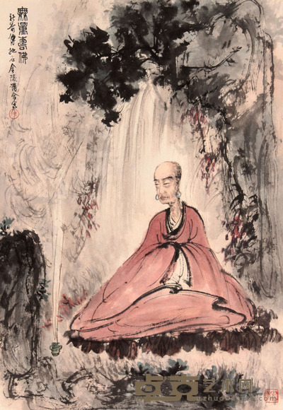 傅抱石 无量寿佛立轴 69×48