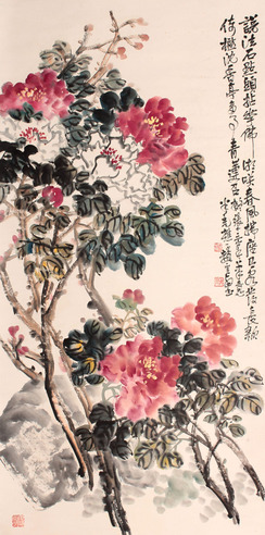 赵云壑 牡丹图立轴