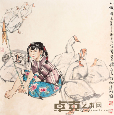 史国良 人物立轴 69×68