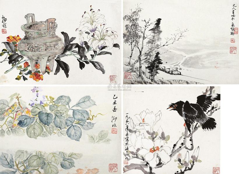 陆抑非 花鸟册页 册页 （四开）