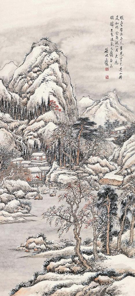 孙壑 雪景山水 立轴