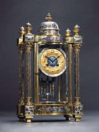 20世纪初 法国LEROY铜珐琅四明钟