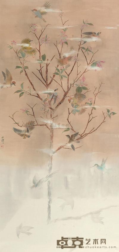 涂少辉 春暖花开 148×71cm