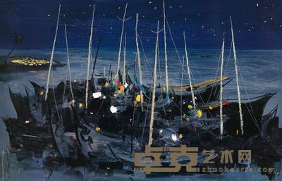 吴冠中 海之夜 65×100cm