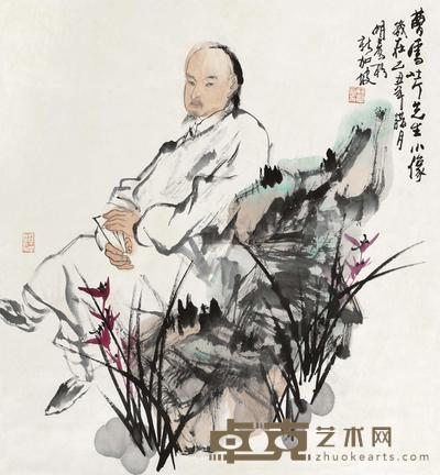 王明明 1985年作 曹雪芹像 立轴 82×75cm