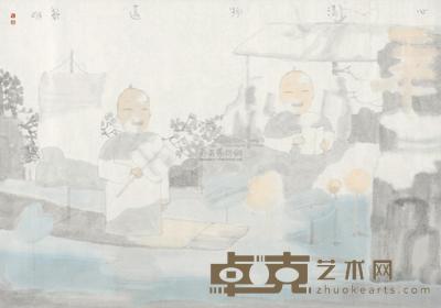 田黎明 心清物远 镜心 47×68cm